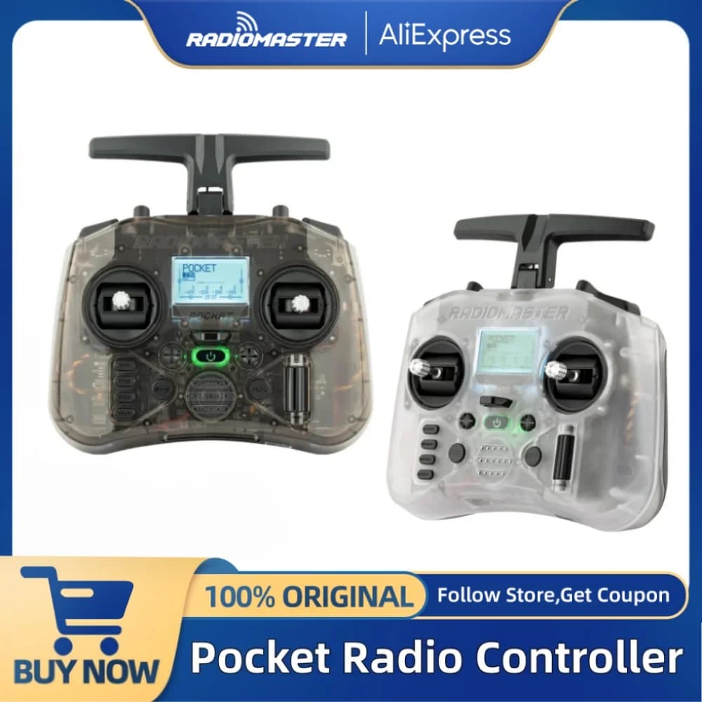 Radiomaster Pocket Hall Gimbal Transmitter M2 Pilot zdalnego sterowania ELRS CC2500 Lekki Wbudowane światło LED Składana antena