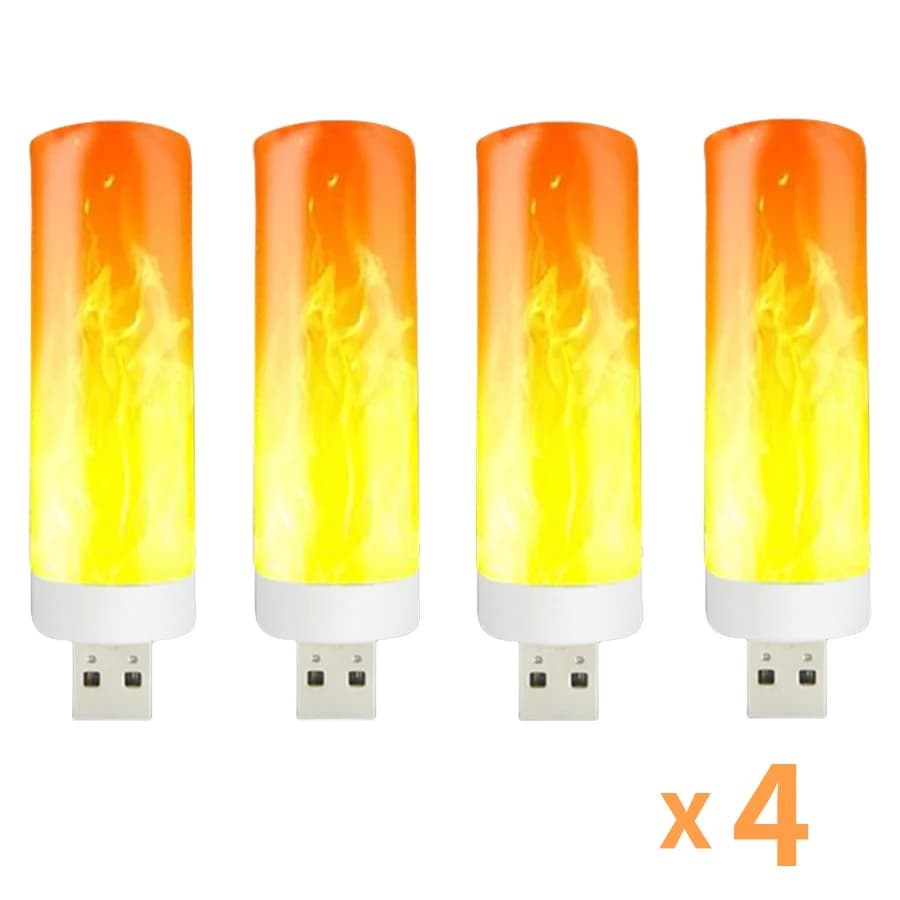 Żarówki LED z efektem płomienia 5V USB Żarówka z płomieniem USB Żarówka bezpłomieniowa Lampka nocna Migocząca żarówka ognista do dekoracji
