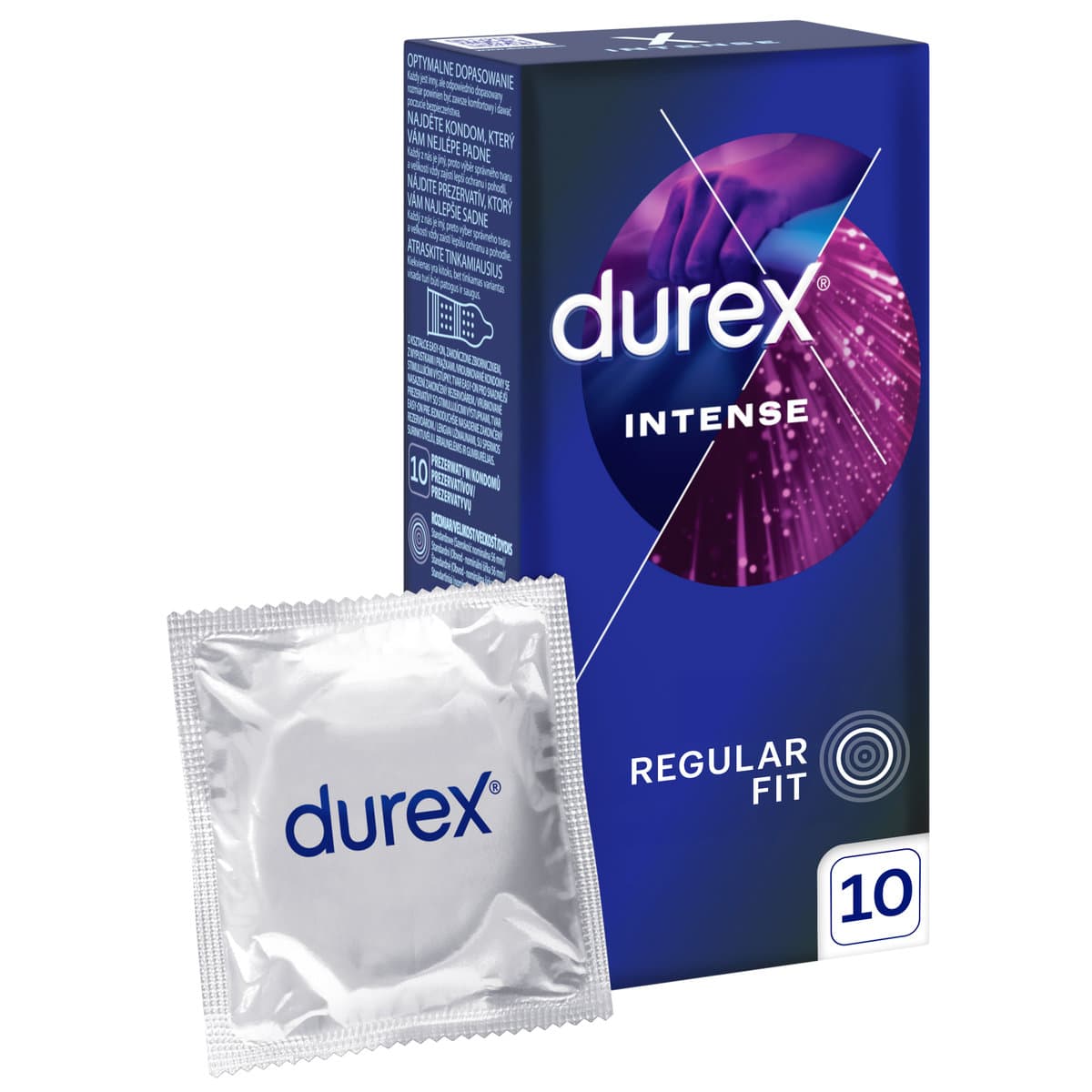 Durex, prezerwatywy Intense, Wyrób medyczny, 10 szt.