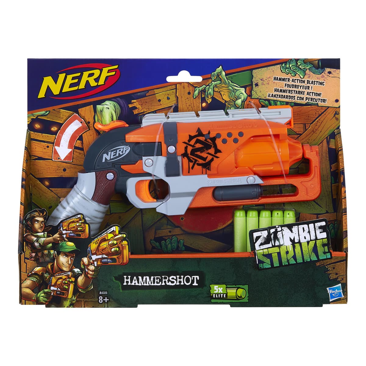 NERF, Strike, miotacz, Zombie Hammershot