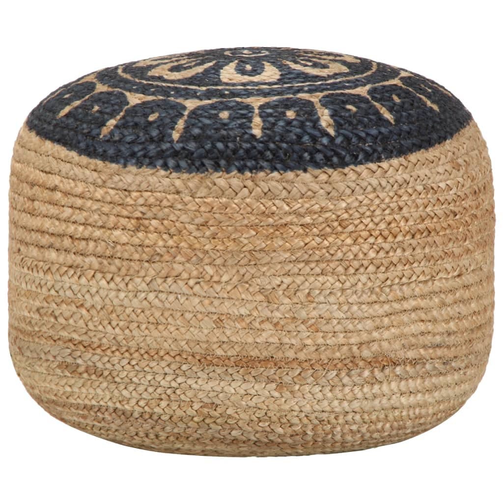 Ręcznie robiony puf VIDAXL, niebieski, 45x30 cm