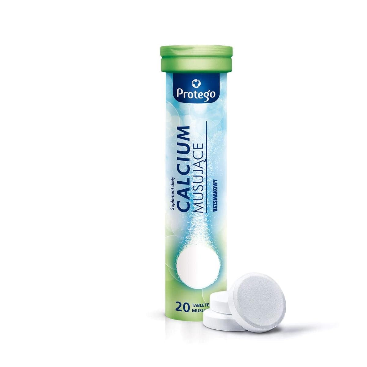 Protego Calcium Tabletki Musujące - 20 sztuk(Tuba)