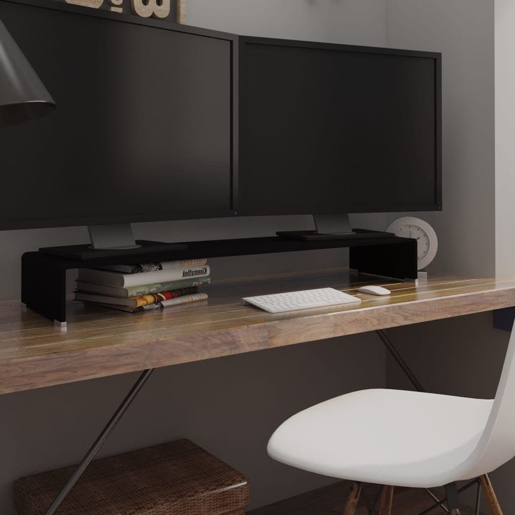Szafka pod TV/monitor RTV, czarna, 110x30x13 cm