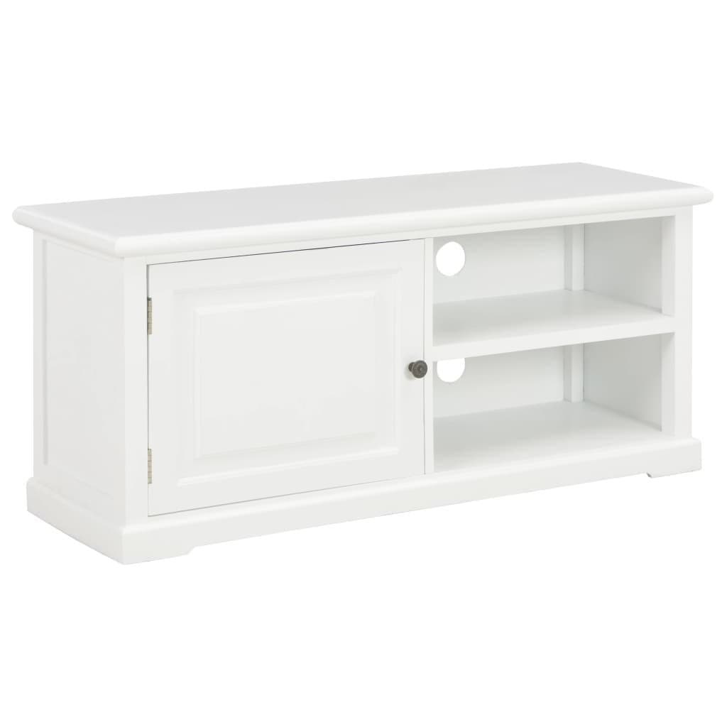 Szafka pod TV VidaXL, biała, drewniana, 90x30x40 cm