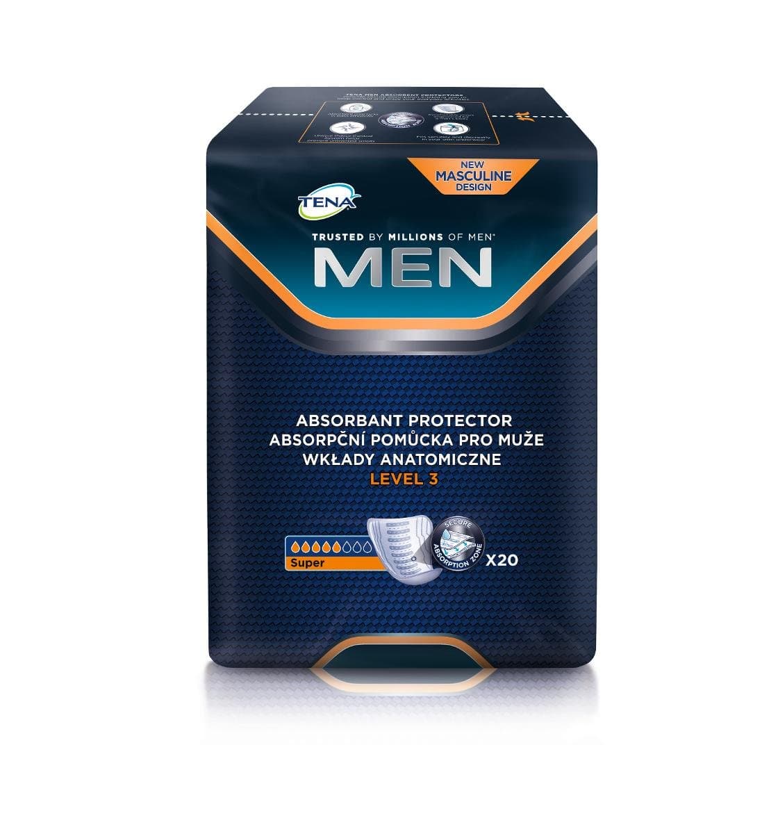 Wkładki Anatomiczne Tena Men Super (Level 3) 20szt.