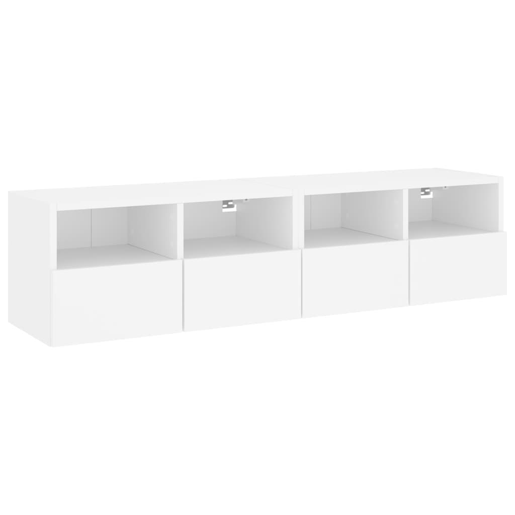 vidaXL Ścienne szafki TV, 2 szt., białe, 60x30x30 cm