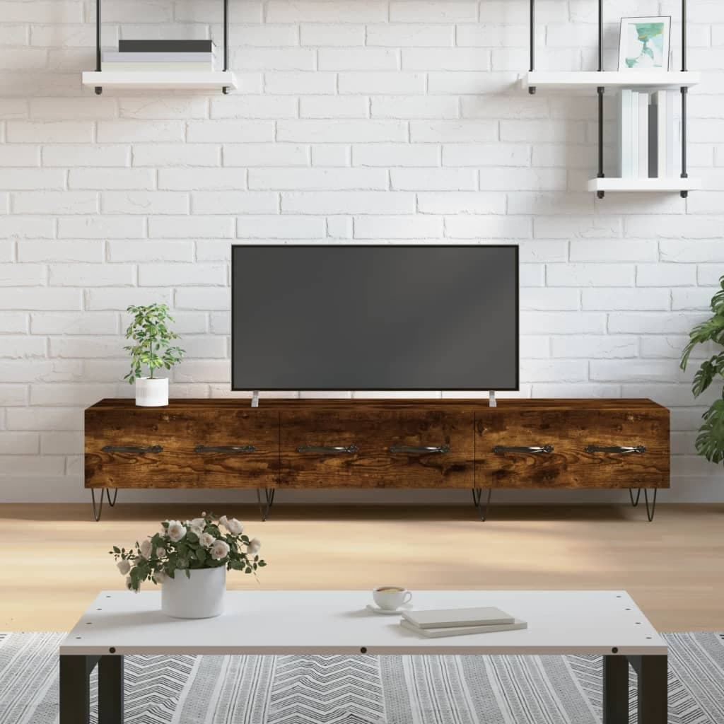 Vidaxl Szafka Pod Telewizor, Przydymiony Dąb, 150X36X30 cm