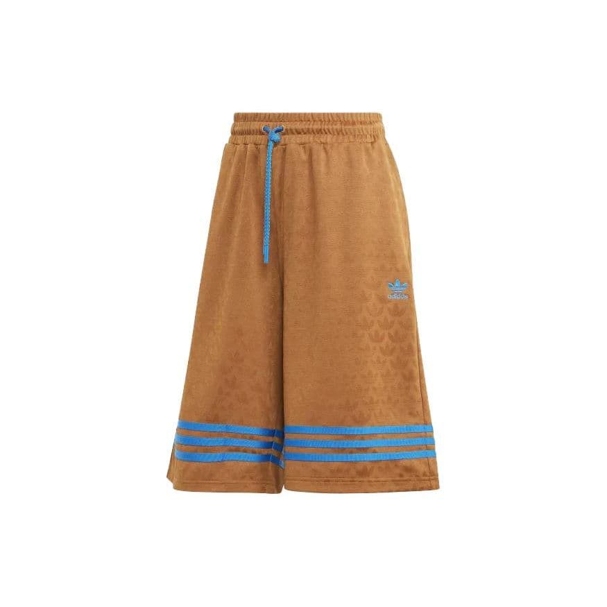 Adidas Originals Adicolor Szorty męskie z nadrukiem logo vintage z lat 70., ze sznurkiem, ze średnim stanem, szorty pustynny brąz IK7859 cm