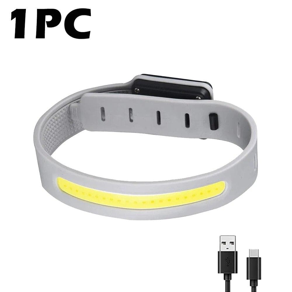 Opaska do biegania nocnego LED Light Outdoor Sport Ładowana migająca lampa USB Pasek bezpieczeństwa Ramię Noga Ostrzeżenie Opaska na nadgarstek
