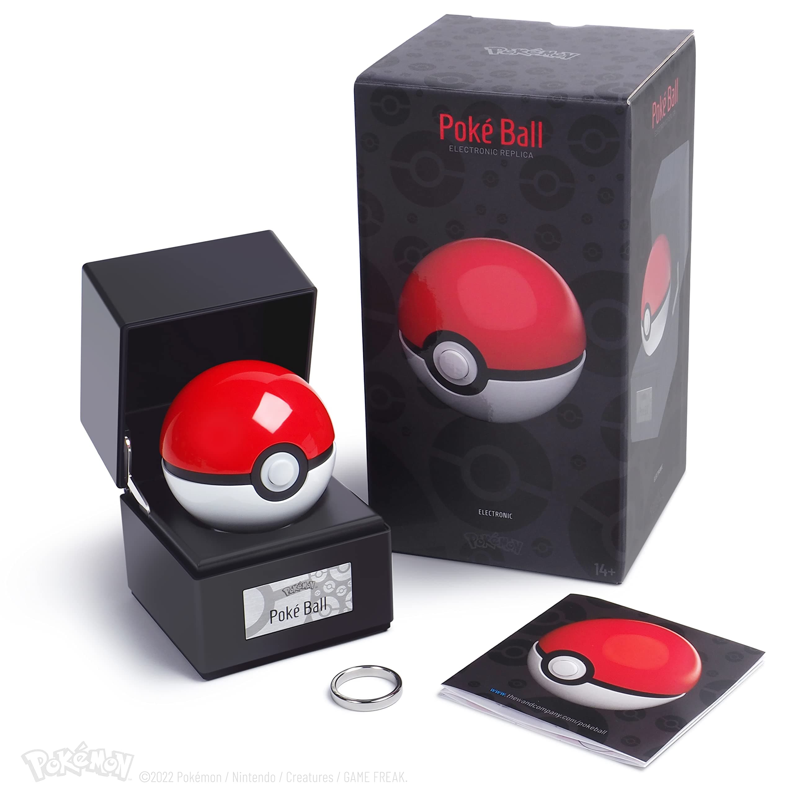 The Wand Company Elektroniczna Piłka Pokémon Odlewany Model Repliki Pokémona. czarny