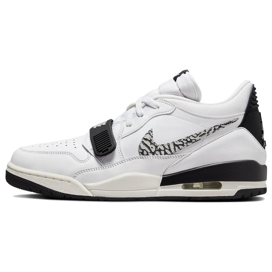 Air Jordan Legacy 312 Low Elephant Swoosh Męskie Sneakersy Białe Czarne Żaglowe CD7069-110 cm
