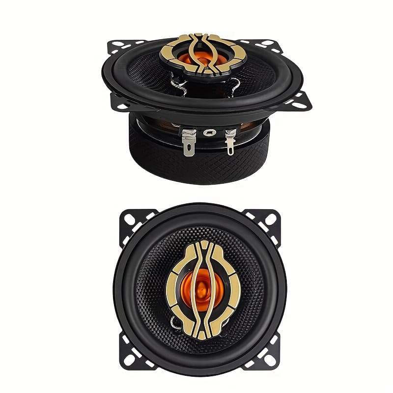 TEMU Wysokowydajne Głośniki Samochodowe QMF KL-40B - 600W MAX, 4" Koaksjalne Rogi z Głębokim Basem, Łatwy Montaż, Wstrząsoodporna Konstrukcja,
