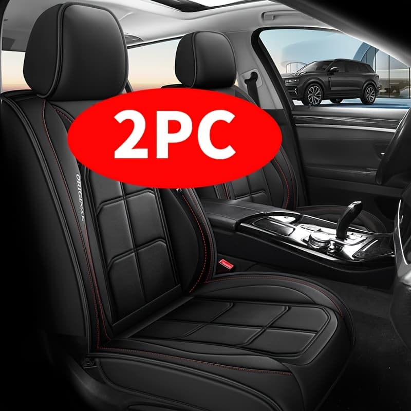 TEMU Pokrowce na Fotele Samochodowe , 2 szt. Skóra PU, Pokrowce Całoroczne