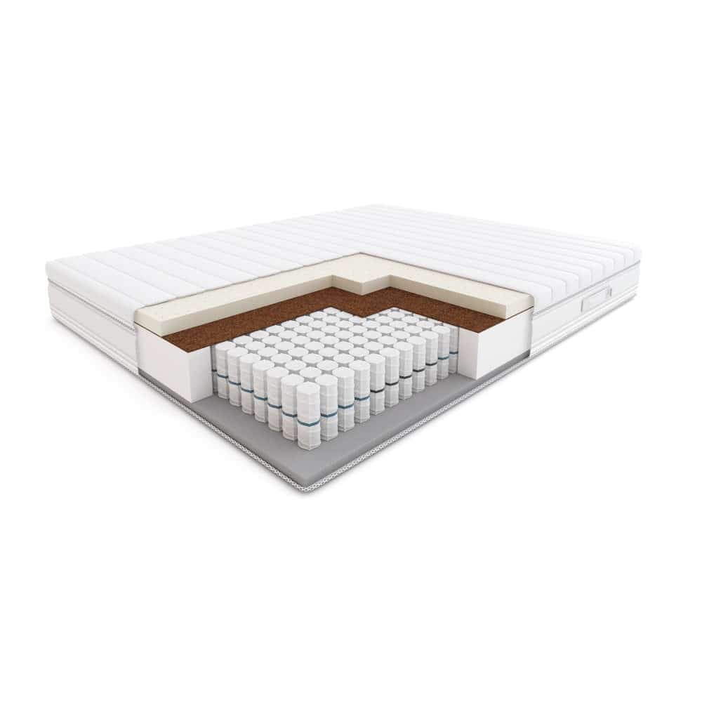 Materac Lambada Hilding 100x200 cm sprężynowy, lateks, kokos H3 średnio twardy