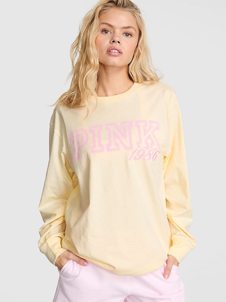 Bawełniany T‑shirt z długim rękawem