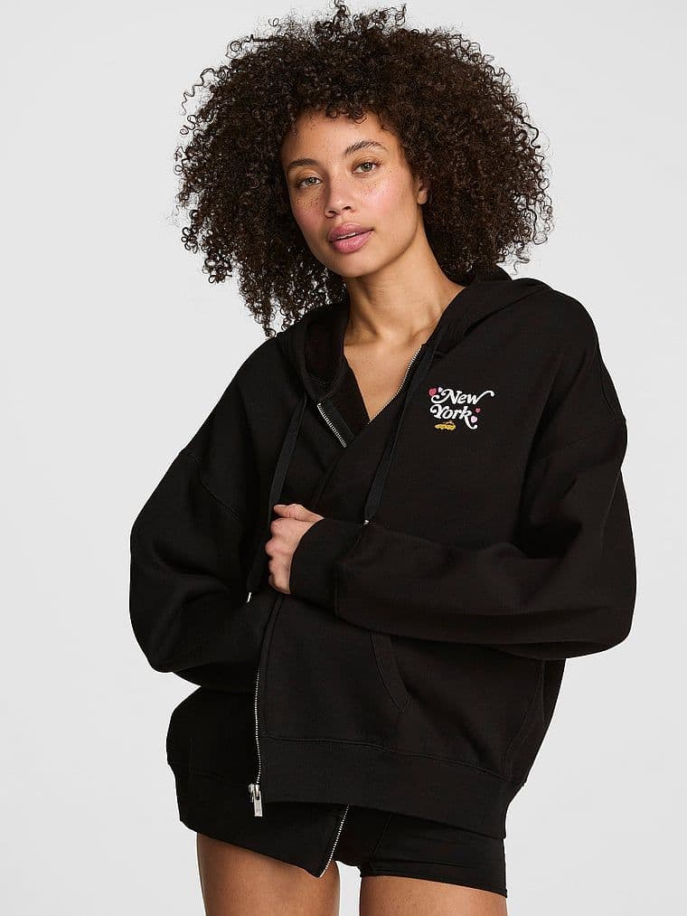 Bluza z kapturem zapinana na zamek Campus Fleece