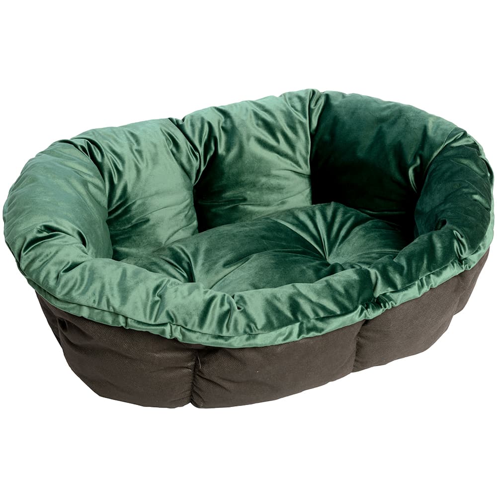 Poduszka Ferplast Sofà Samt, zielona do kosza Ferplast Siesta Deluxe - Rozmiar 4: dł. x szer. x wys.: 64 x 48 x 25 cm