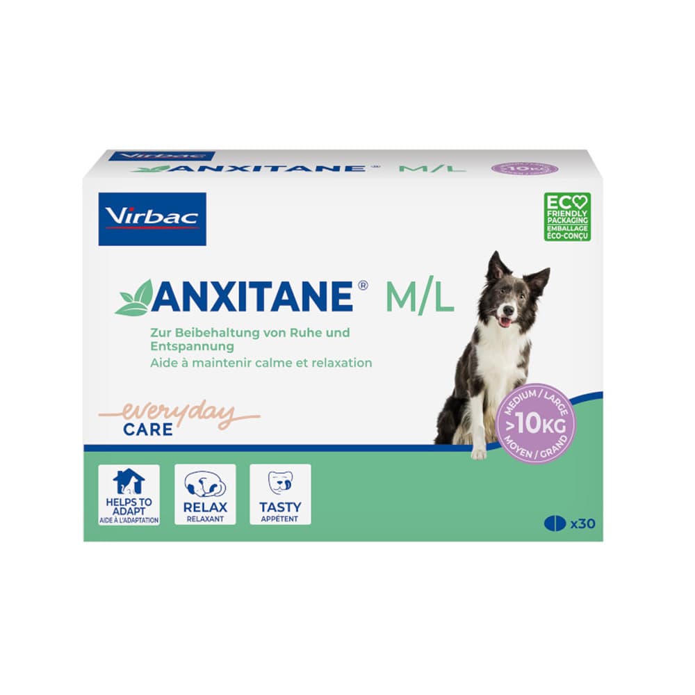 Virbac ANXITANE dla psów -  2 x M/L: 2 x 30 tabletek