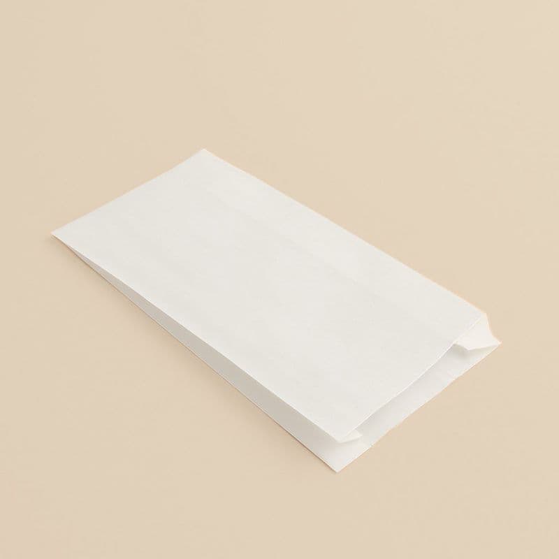 Torebki Papierowe Neopak Fałdowe Białe 150x300mm  1000 szt.