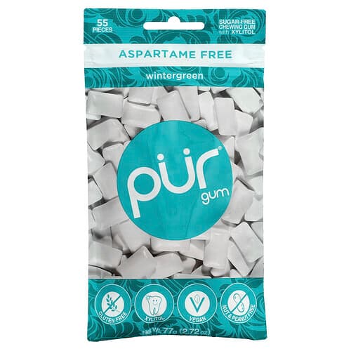 The PUR Company  Guma do żucia  wintergreen  55 sztuk  77 g