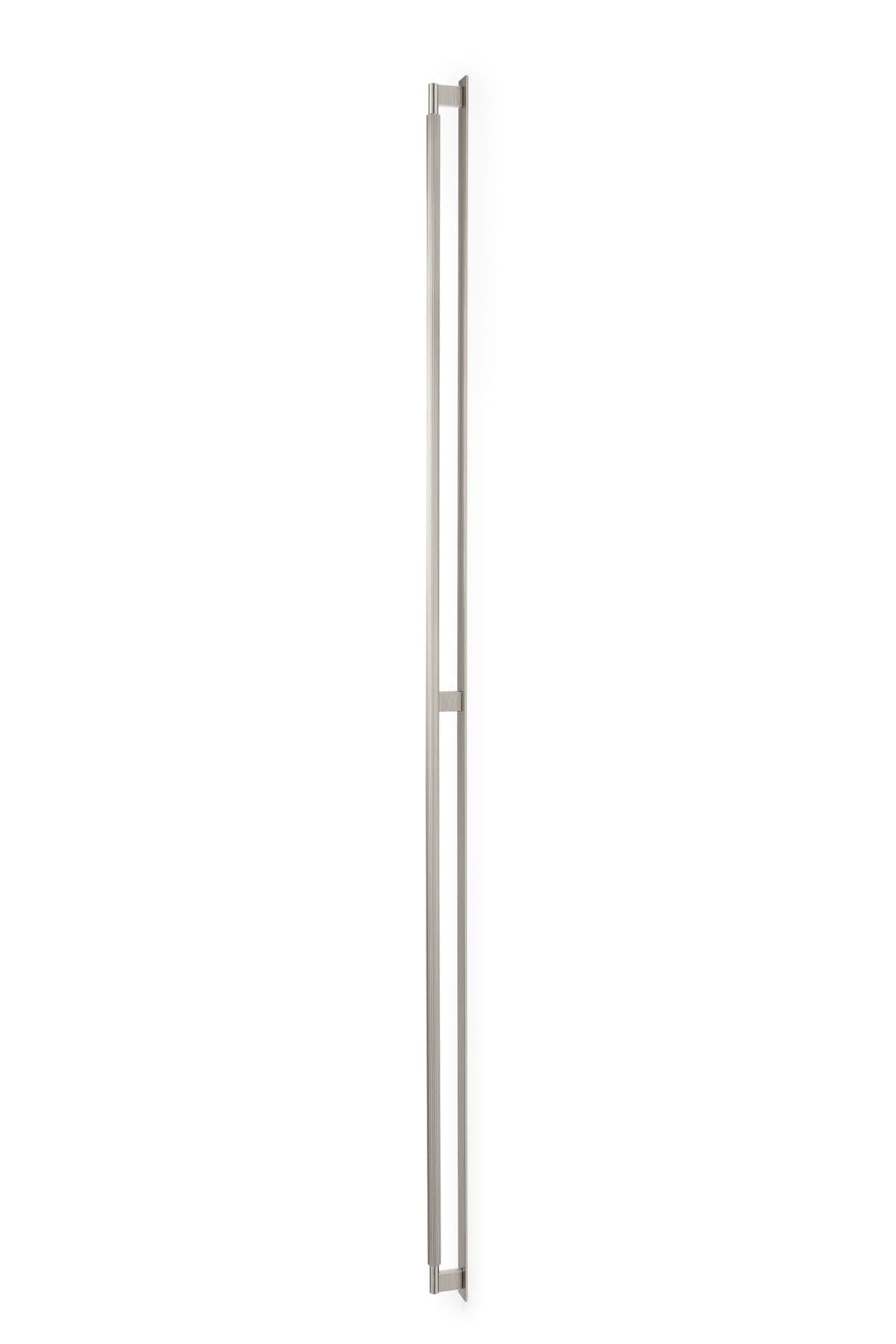 Uchwyt meblowy podłużny z podkładką Arpa Plate 1178 Aluminiowy Srebrny Szczotkowany
