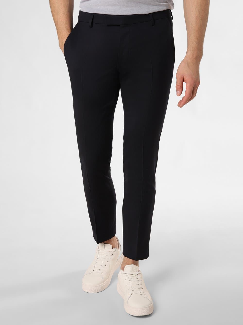 JOOP! Spodnie - Blayr Mężczyźni Slim Fit Wełna niebieski jednolity, 52