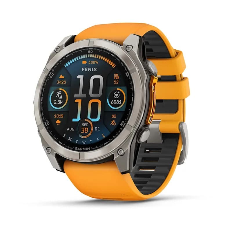 Zegarek Garmin Fenix 8 AMOLED Sapphire Titanium Spark Orange