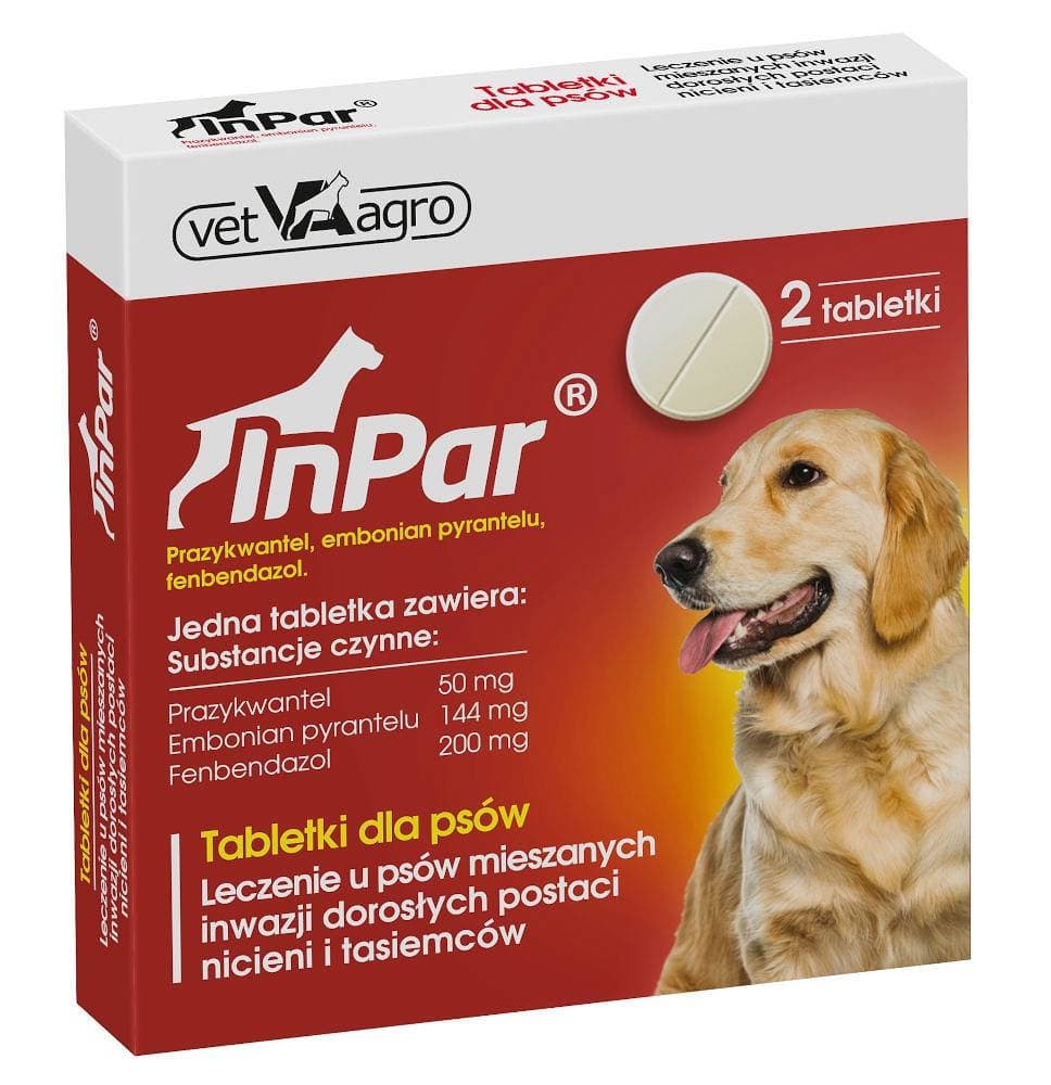 VETAGRO InPar - tabletka odrobaczająca dla psa - 2 tabletki