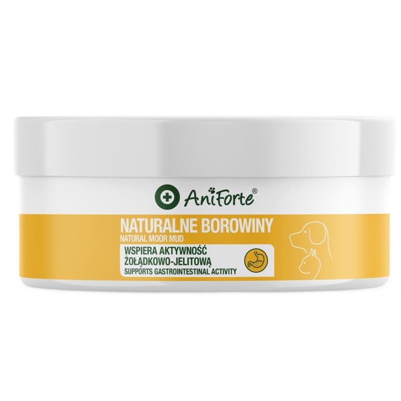 ANIFORTE Naturalne borowiny Wsparcie układu pokarmowego - suplementy dla psa i kota - 300g