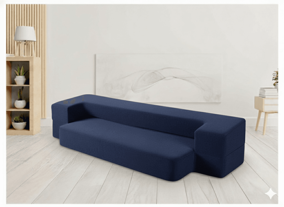 Sofa-materac 2w1 niebieska granat