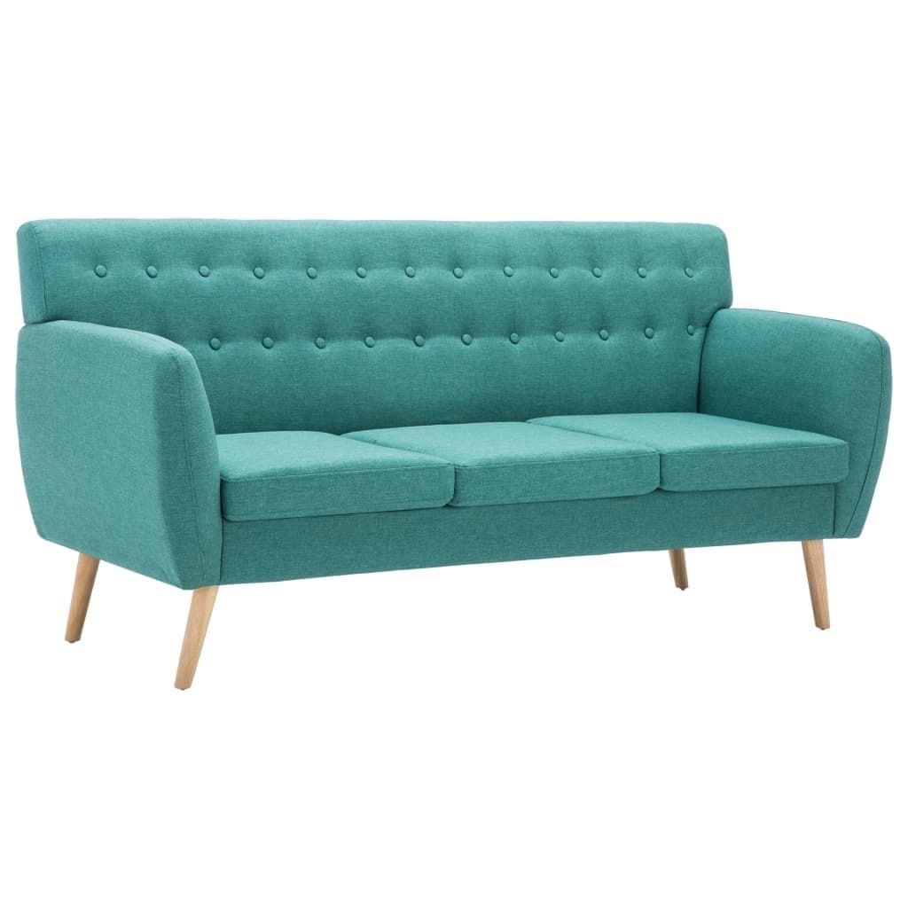 3-osobowa sofa tapicerowana tkaniną VIDAXL, zielona, 172x70x82 cm