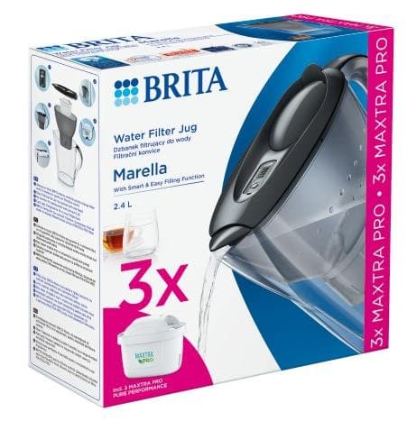 Brita, Dzbanek z filtrem Marella grafitowy + 3 MAXTRA PRO Pure Performance