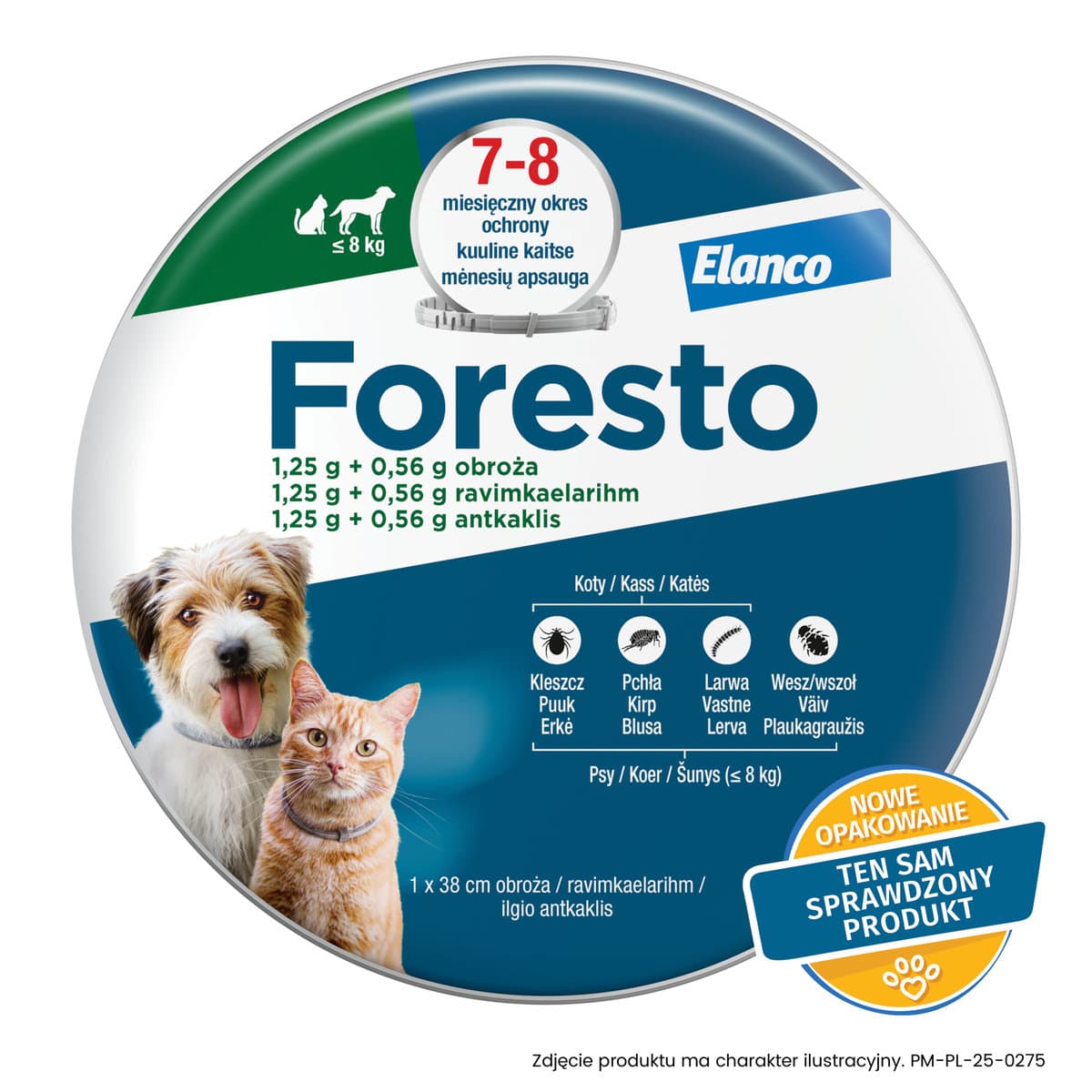 Elanco, Foresto Obroża Owadobójcza Dla Psów I Kotów Do 8 Kg