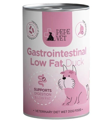 Karma mokra dla psa Pepe Vet Gastrointestinal Low Fat Duck 400g