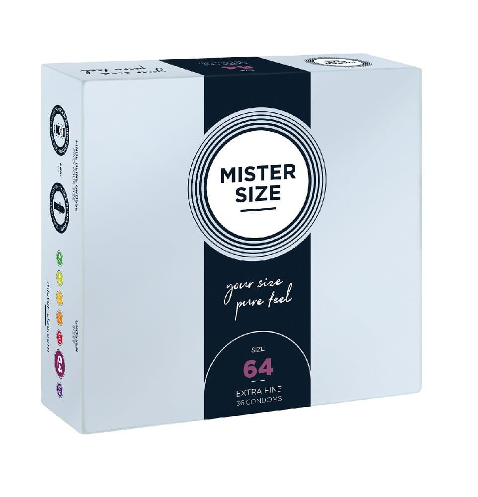 Mister Size, Mister Size, Prezerwatywy dopasowane do rozmiaru 64 mm, 36 szt.