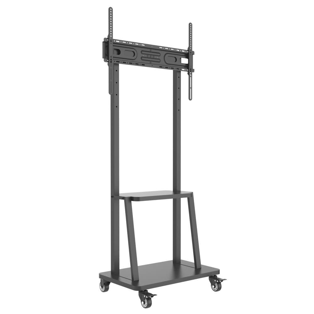 Techly Stojak Mobilny do Telewizora 32'-70', 70kg Półka AV Pivot, Czarny