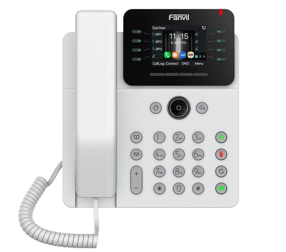 Telefon biznesowy VoIP Fanvil V62G - Biały, Gigabitowy, z PoE i USB