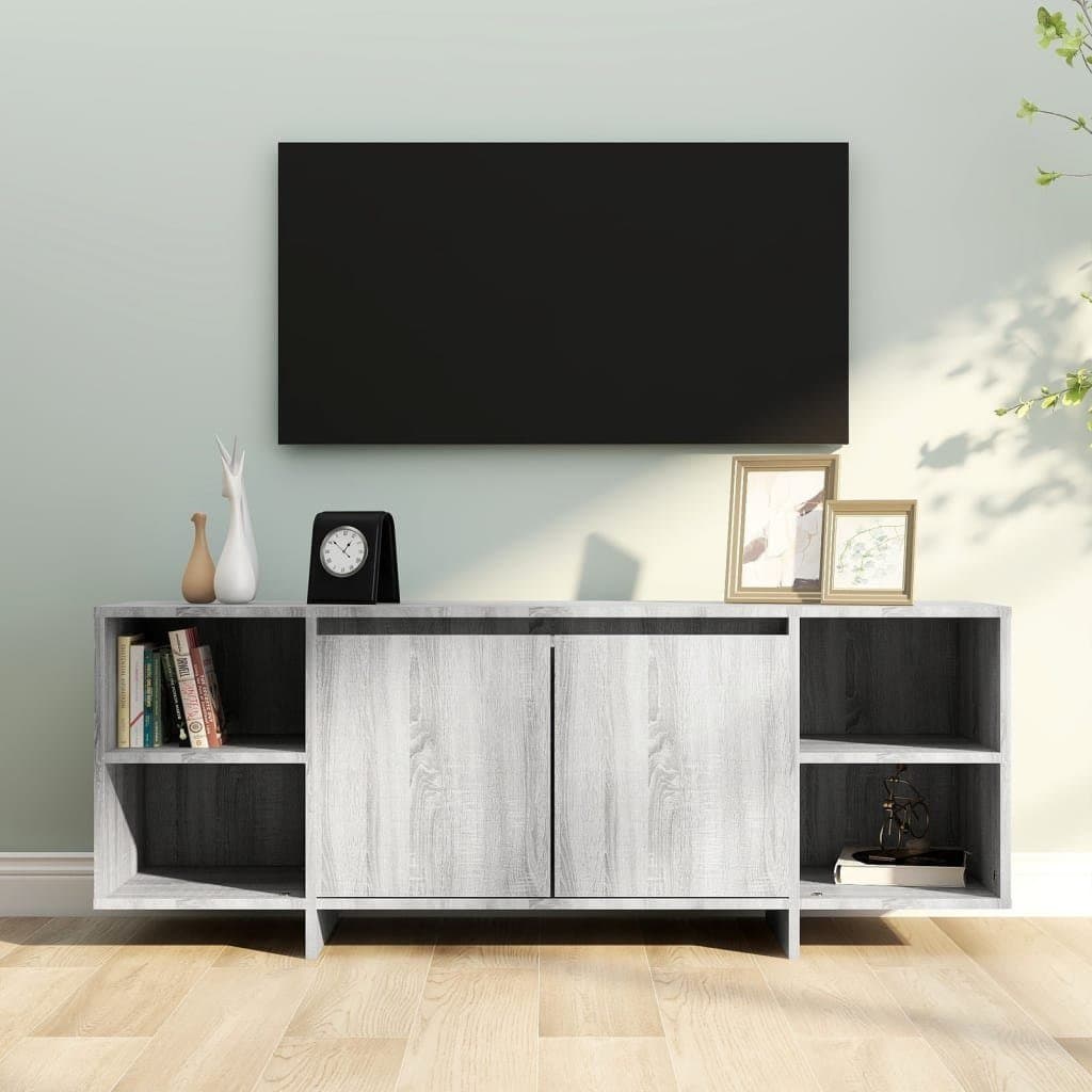 vidaXL Szafka TV, szary dąb sonoma, 130x35x50 cm, płyta wiórowa
