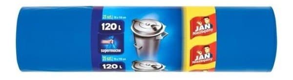 Worki na śmieci JAN NIEZBĘDNY, 120l, 25 sztuk