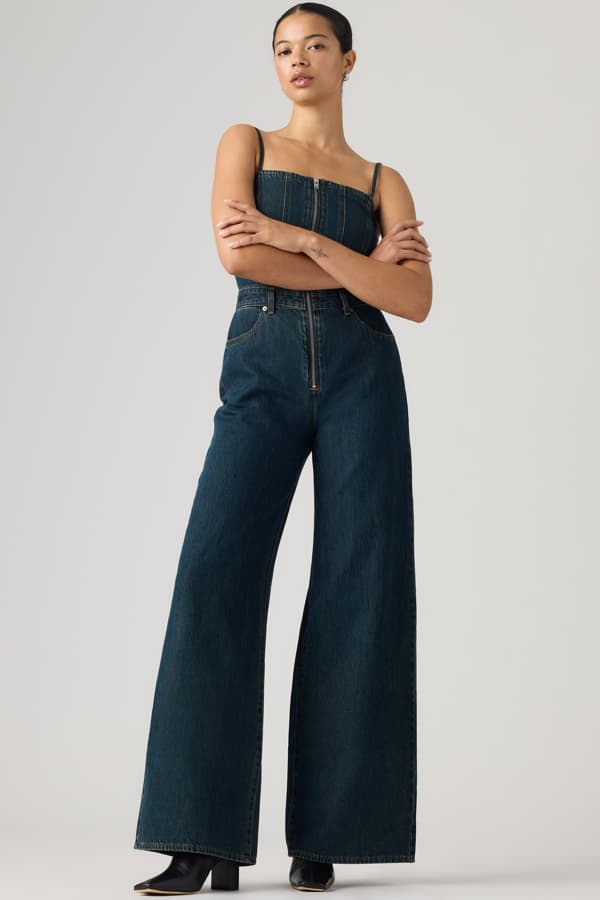 Levi's Lightweight Seamed Jumpsuit - Kobiety - M - Umiarkowane spranie / Cash Out Stone