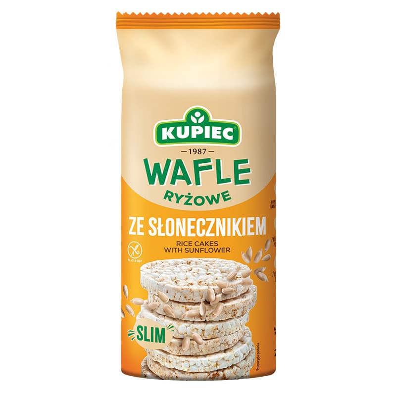 KUPIEC Wafle ryżowe ze słonecznikiem Slim 90 g