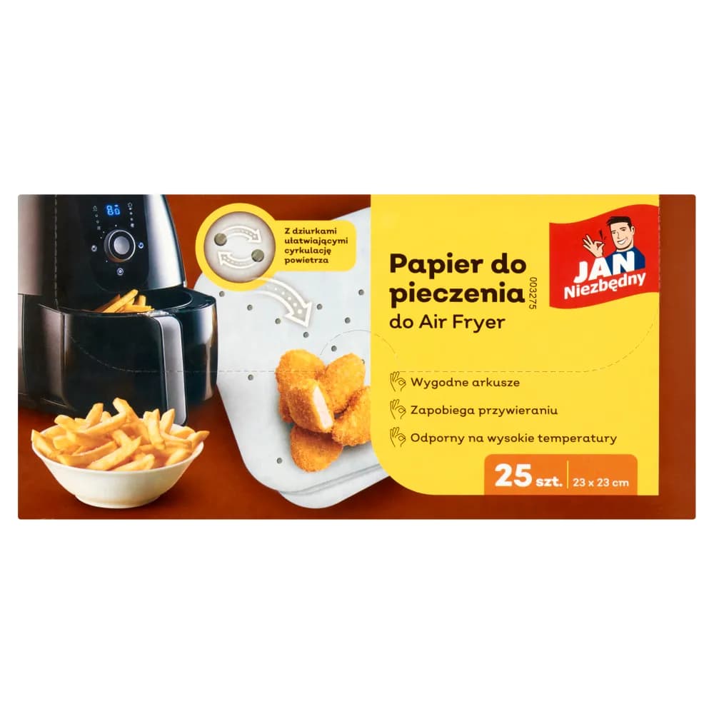 JAN NIEZBĘDNY Papier do pieczenia Airfryer 25 szt.