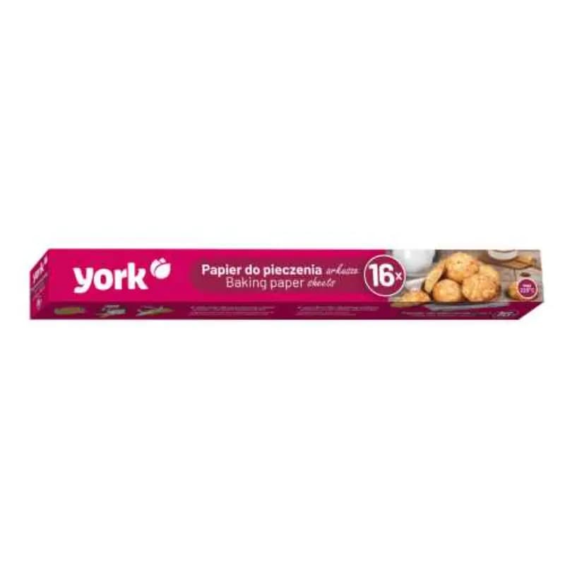 YORK Papier do pieczenia w arkuszach 16 szt.