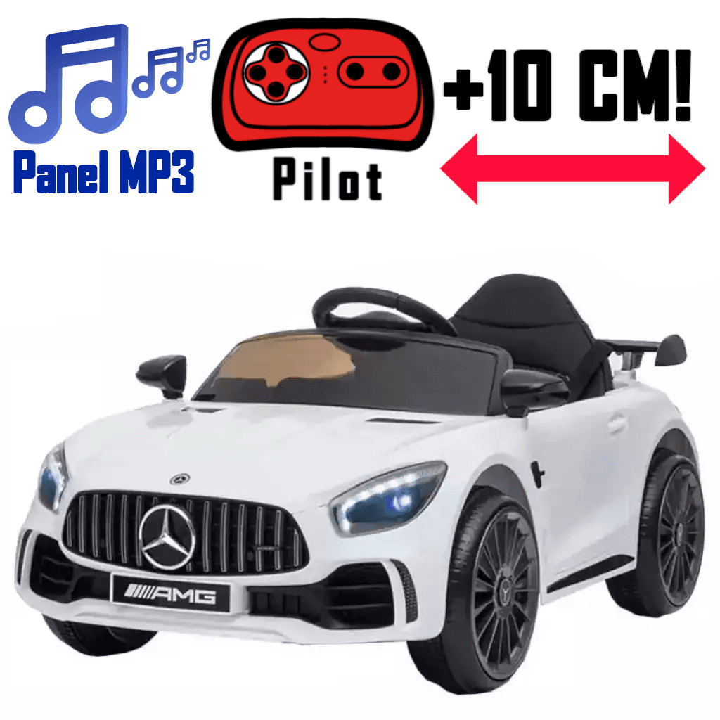 Autko na akumulator Mercedes 3-6 lat GTR Long Biały