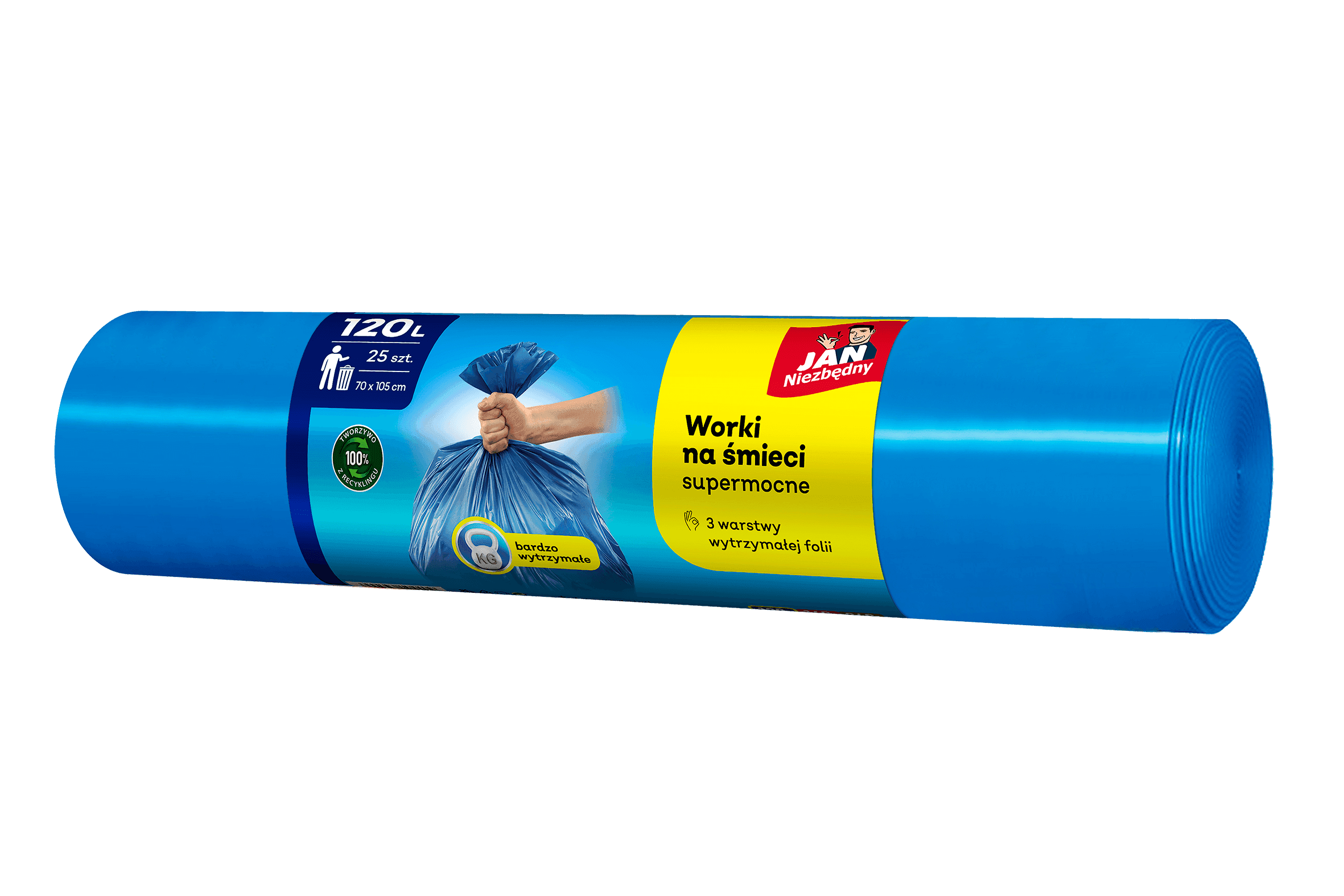Worki na śmieci 120l supermocne 25szt Jan Niezbędny