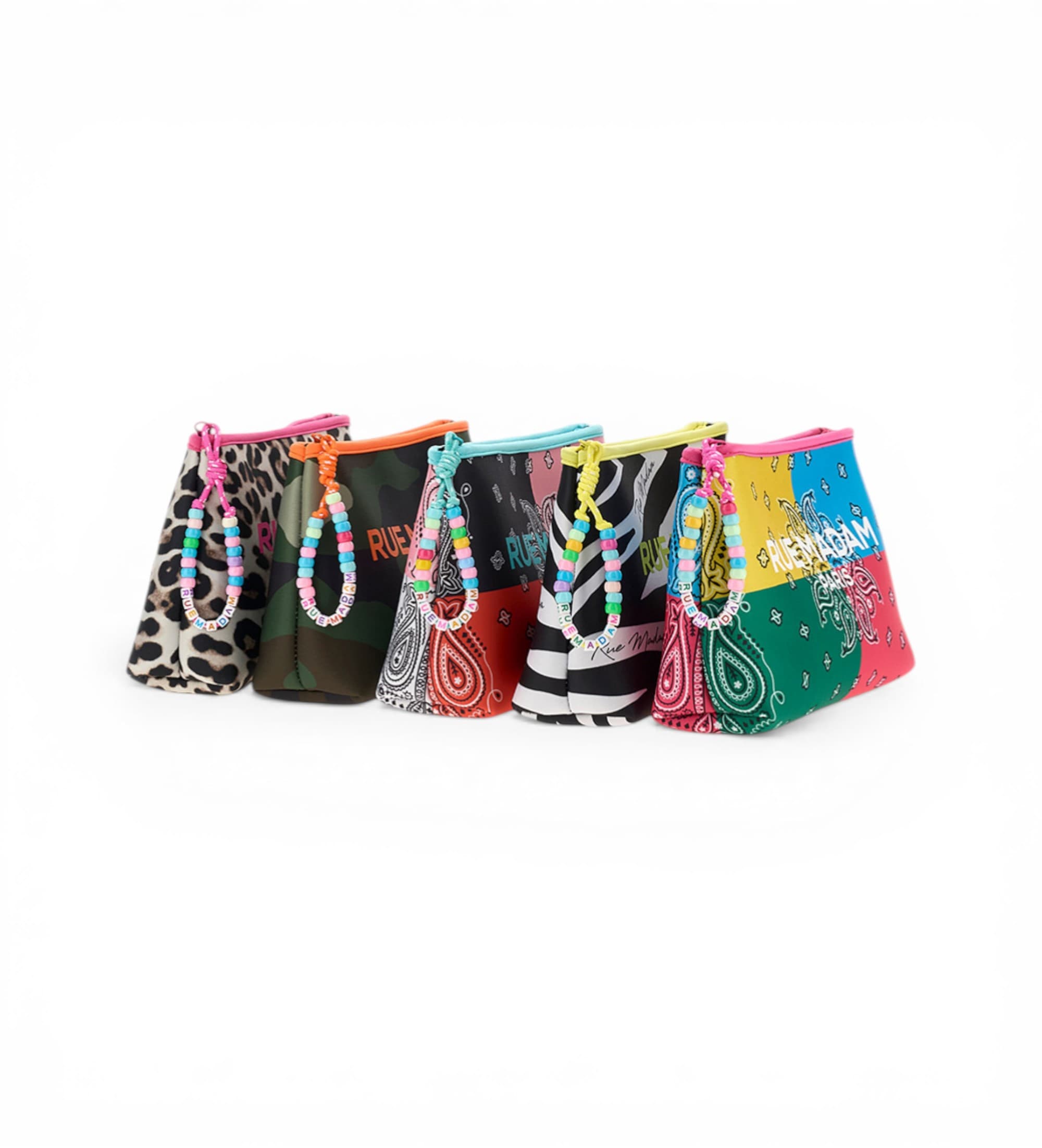 RUE MADAM PARIS dla kobiet. 1563 Kosmetyczka Summer Clutch w kolorze wielokolorowym (OSFA), Zwykły, Neopren