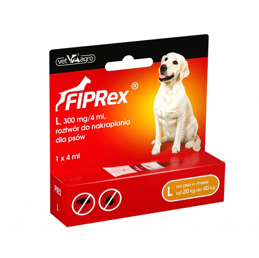 FIPREX Krople przeciw pasożytom dla psa L - 4 ml