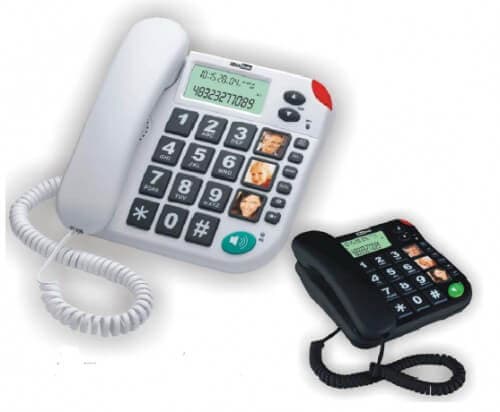 Telefon Przewodowy Stacjonarny MAXCOM KXT480 dla osoby starszej kolor Biały
